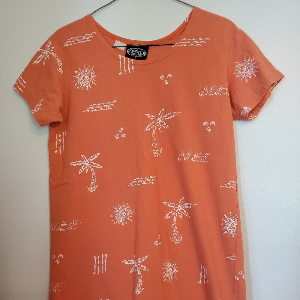 Tropical Shirt Dress Bathing Suit Cover size M